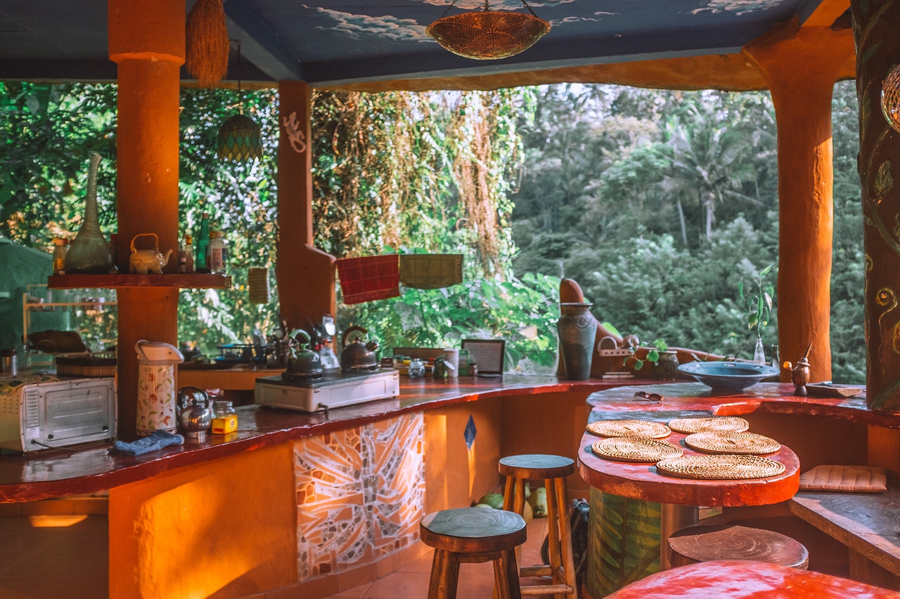 cuisine d’été extérieure couverte